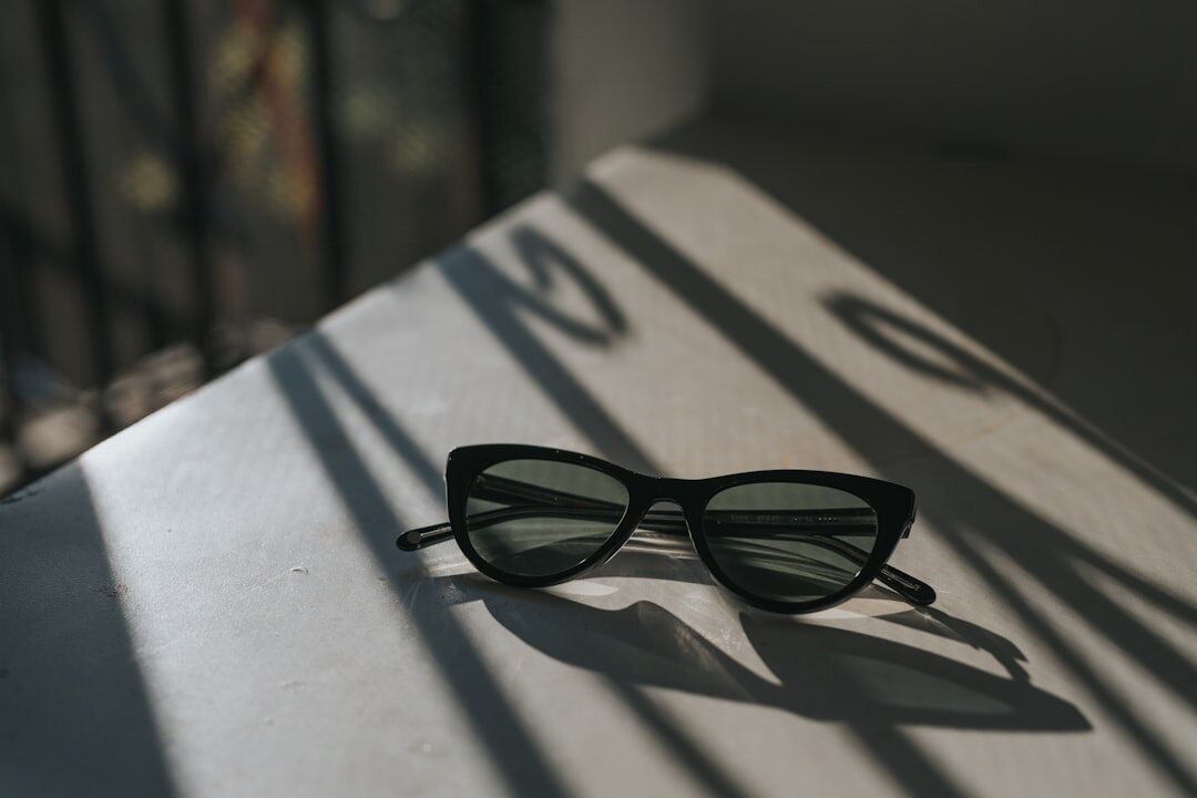 luxury sunglasses on table